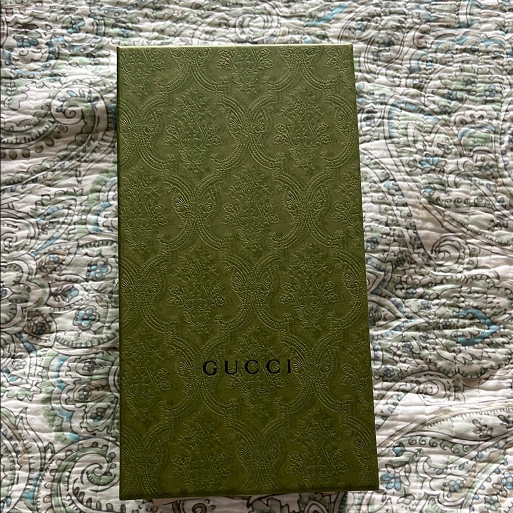 Gucci Green Embossed Shoe Box